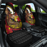 Papua New Guinea Language Week Car Seat Cover Bird Of Paradise Tribal Floral Pattern DT05 One Size Black - Polynesian Pride