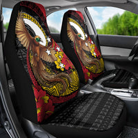 Papua New Guinea Language Week Car Seat Cover Bird Of Paradise Tribal Floral Pattern DT05 - Polynesian Pride