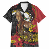 Personalised Papua New Guinea Language Week Hawaiian Shirt Bird Of Paradise Tribal Floral Pattern DT05 Black - Polynesian Pride