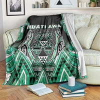 Aotearoa Ngati Awa Blanket Maori Tribal Green Marble Paua Shell Pattern DT05 Green - Polynesian Pride
