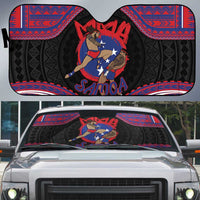 Samoa Mixed Martial Arts Auto Sun Shade Flying Knee Of Samoan - Polynesian Pride