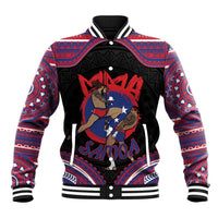 Personalised Samoa Mixed Martial Arts Baseball Jacket Flying Knee Of Samoan DT05 Unisex Black - Polynesian Pride