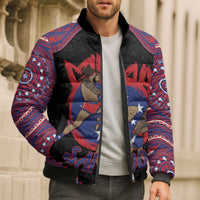 Personalised Samoa Mixed Martial Arts Bomber Puffer Jacket Flying Knee Of Samoan DT05 - Polynesian Pride
