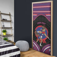 Personalised Samoa Mixed Martial Arts Door Cover Flying Knee Of Samoan - Polynesian Pride