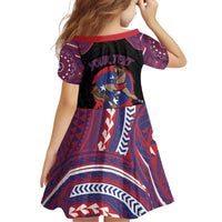 Personalised Samoa Mixed Martial Arts Family Matching Off Shoulder Short Dress and Hawaiian Shirt Flying Knee Of Samoan - Polynesian Pride