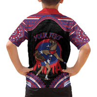 Personalised Samoa Mixed Martial Arts Family Matching Puletasi and Hawaiian Shirt Flying Knee Of Samoan - Polynesian Pride