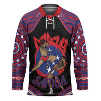 Personalised Samoa Mixed Martial Arts Hockey Jersey Flying Knee Of Samoan DT05 Unisex Black - Polynesian Pride