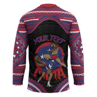 Personalised Samoa Mixed Martial Arts Hockey Jersey Flying Knee Of Samoan - Polynesian Pride