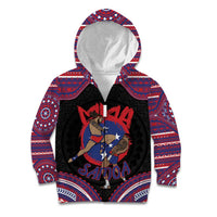 Personalised Samoa Mixed Martial Arts Kid Hoodie Flying Knee Of Samoan - Polynesian Pride