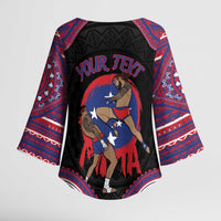 Personalised Samoa Mixed Martial Arts Kimono Sleeve Blouse Flying Knee Of Samoan DT05 - Polynesian Pride