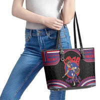 Samoa Mixed Martial Arts Leather Tote Bag Flying Knee Of Samoan DT05 - Polynesian Pride