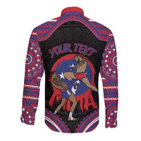 Personalised Samoa Mixed Martial Arts Long Sleeve Button Shirt Flying Knee Of Samoan DT05 - Polynesian Pride