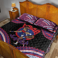 Samoa Mixed Martial Arts Quilt Bed Set Flying Knee Of Samoan - Polynesian Pride