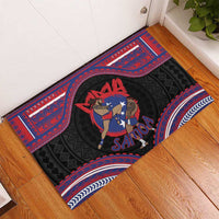 Samoa Mixed Martial Arts Rubber Doormat Flying Knee Of Samoan DT05 - Polynesian Pride