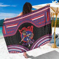 Samoa Mixed Martial Arts Sarong Flying Knee Of Samoan DT05 One Size 44 x 66 inches Black - Polynesian Pride
