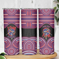 Personalised Samoa Mixed Martial Arts Skinny Tumbler Flying Knee Of Samoan DT05 - Polynesian Pride