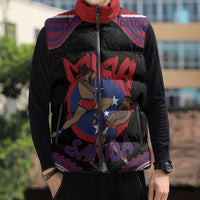 Personalised Samoa Mixed Martial Arts Sleeveless Puffer Jacket Flying Knee Of Samoan DT05 - Polynesian Pride