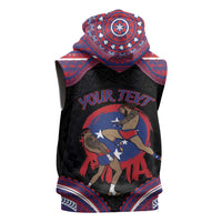 Personalised Samoa Mixed Martial Arts Sleeveless Zip Hoodie Flying Knee Of Samoan DT05 - Polynesian Pride