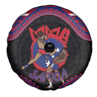 Samoa Mixed Martial Arts Spare Tire Cover Flying Knee Of Samoan - Polynesian Pride