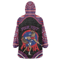 Personalised Samoa Mixed Martial Arts Wearable Blanket Hoodie Flying Knee Of Samoan DT05 - Polynesian Pride