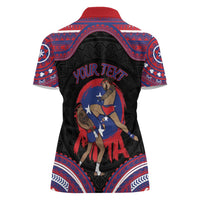 Personalised Samoa Mixed Martial Arts Women Polo Shirt Flying Knee Of Samoan DT05 - Polynesian Pride