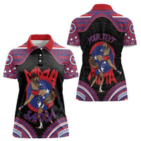 Personalised Samoa Mixed Martial Arts Women Polo Shirt Flying Knee Of Samoan DT05 - Polynesian Pride