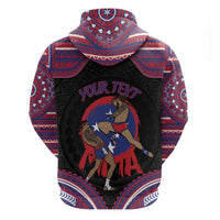 Personalised Samoa Mixed Martial Arts Zip Hoodie Flying Knee Of Samoan DT05 - Polynesian Pride