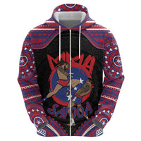 Personalised Samoa Mixed Martial Arts Zip Hoodie Flying Knee Of Samoan DT05 - Polynesian Pride