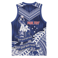 Personalised Samoa Rugby Basketball Jersey Pacific Warrior Glory - Polynesian Pride