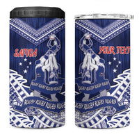 Personalised Samoa Rugby 4 in 1 Can Cooler Tumbler Pacific Warrior Glory - Polynesian Pride