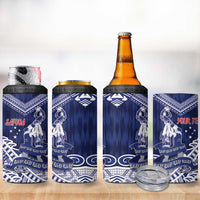 Personalised Samoa Rugby 4 in 1 Can Cooler Tumbler Pacific Warrior Glory - Polynesian Pride