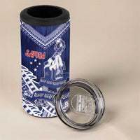 Personalised Samoa Rugby 4 in 1 Can Cooler Tumbler Pacific Warrior Glory - Polynesian Pride
