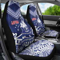 Samoa Rugby Car Seat Cover Pacific Warrior Glory - Polynesian Pride