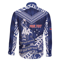 Personalised Samoa Rugby Family Matching Long Sleeve Bodycon Dress and Hawaiian Shirt Pacific Warrior Glory - Polynesian Pride