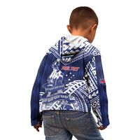 Personalised Samoa Rugby Kid Hoodie Pacific Warrior Glory - Polynesian Pride