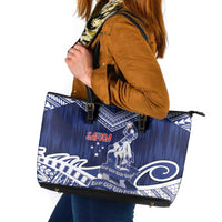 Samoa Rugby Leather Tote Bag Pacific Warrior Glory - Polynesian Pride