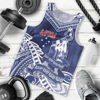 Personalised Samoa Rugby Men Tank Top Pacific Warrior Glory - Polynesian Pride