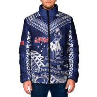 Personalised Samoa Rugby Padded Jacket Pacific Warrior Glory - Polynesian Pride