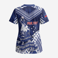 Personalised Samoa Rugby Scrub Top Pacific Warrior Glory - Polynesian Pride
