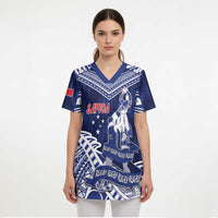 Personalised Samoa Rugby Scrub Top Pacific Warrior Glory - Polynesian Pride