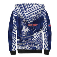 Personalised Samoa Rugby Sherpa Hoodie Pacific Warrior Glory - Polynesian Pride
