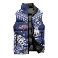 Personalised Samoa Rugby Sleeveless Puffer Jacket Pacific Warrior Glory - Polynesian Pride