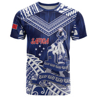 Personalised Samoa Rugby T Shirt Pacific Warrior Glory - Polynesian Pride
