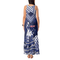 Personalised Samoa Rugby Tank Maxi Dress Pacific Warrior Glory - Polynesian Pride