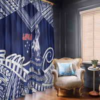 Samoa Rugby Window Curtain Pacific Warrior Glory - Polynesian Pride