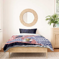 American Samoa Bedding Set Bald Eagle With Polynesian Pattern - Polynesian Pride