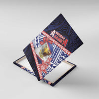 American Samoa Canvas Wall Art Bald Eagle With Polynesian Pattern - Polynesian Pride