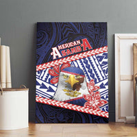 American Samoa Canvas Wall Art Bald Eagle With Polynesian Pattern - Polynesian Pride