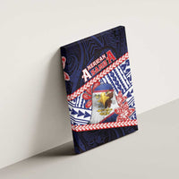 American Samoa Canvas Wall Art Bald Eagle With Polynesian Pattern - Polynesian Pride