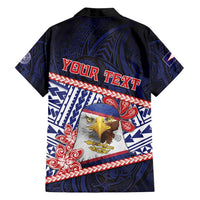 Personalized American Samoa Family Matching Long Sleeve Bodycon Dress and Hawaiian Shirt Bald Eagle With Polynesian Pattern - Polynesian Pride